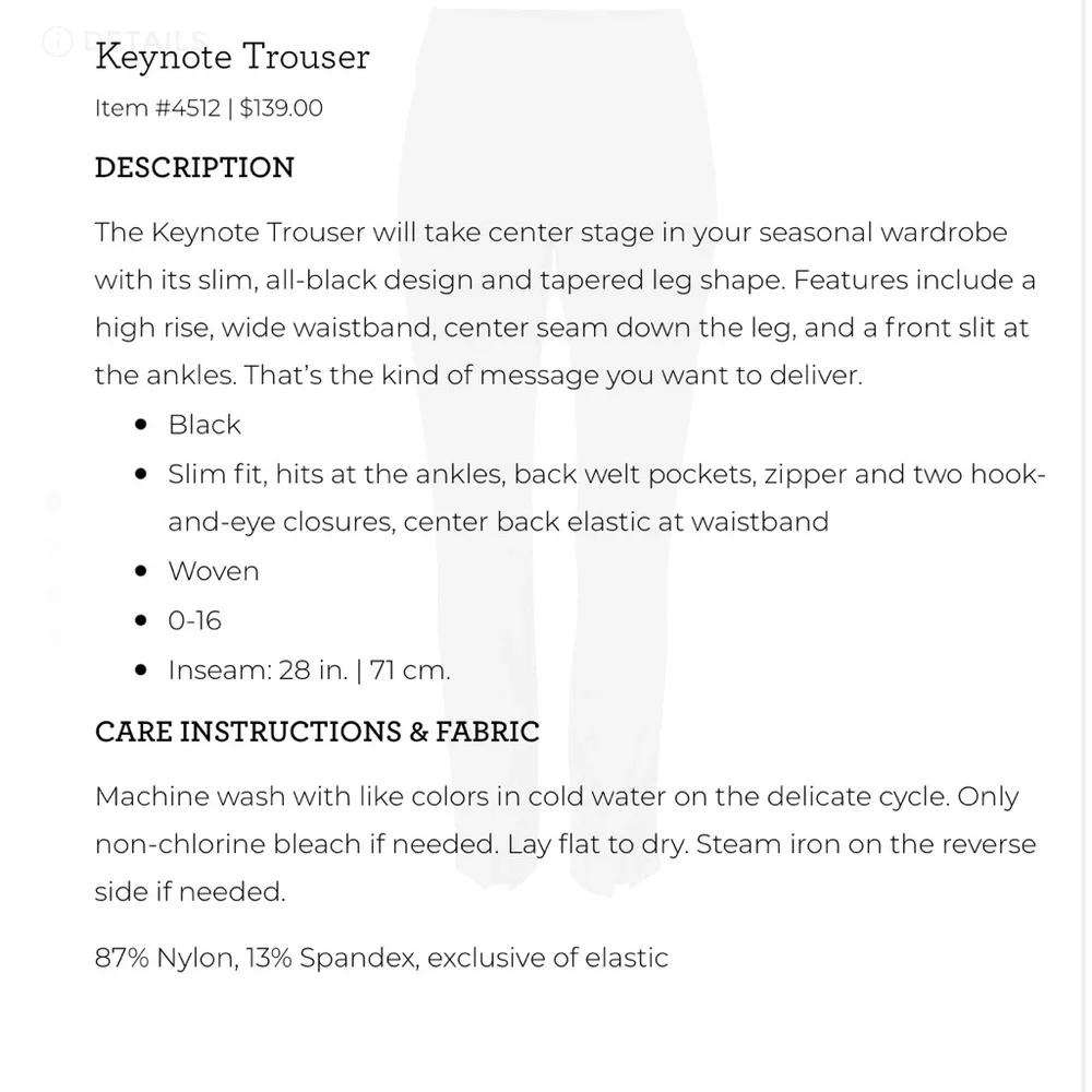 Cabi Keynote Black Trousers - Picture 2 of 7